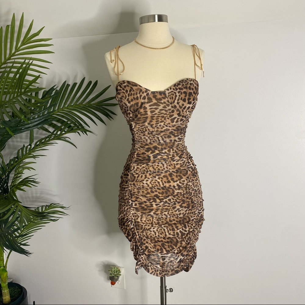 Cheetah/Leopard Print Princess Polly Mini Dress